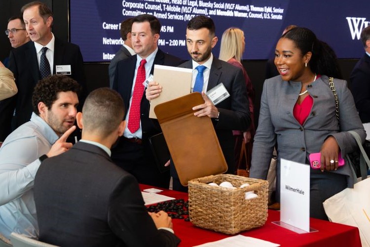 2025 Veterans' Legal Career Fair candidates meet with employers